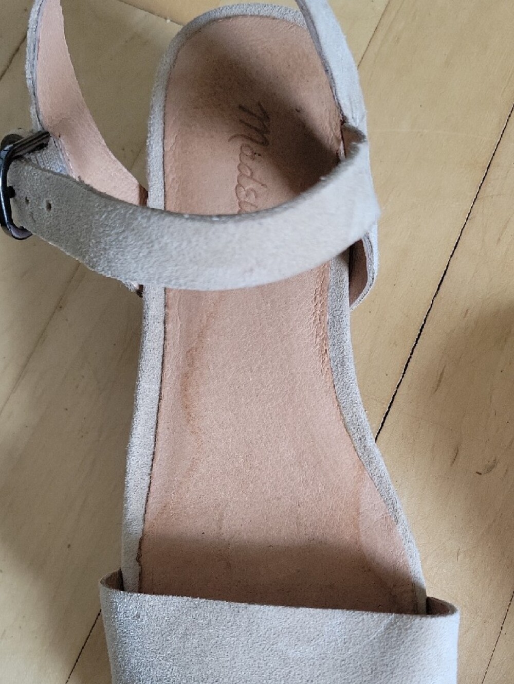 Madewell Taupe Block Heel Ankle-Strap Sandals - 6.5 - Picture 7 of 7